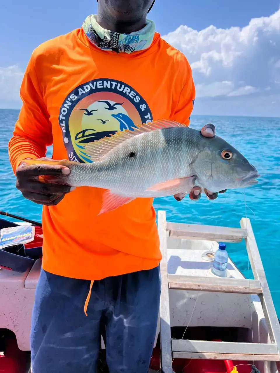 Reef fishing tour on the Belize Barrier Reef near Hopkins